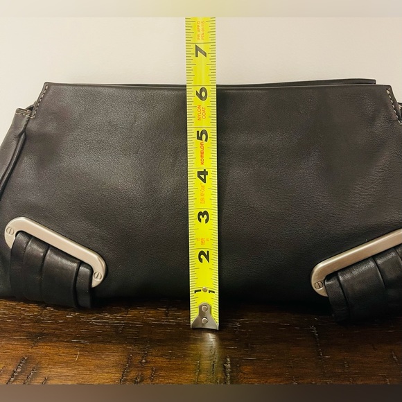 🖤 B. Makowsky black leather clutch - Picture 12 of 13